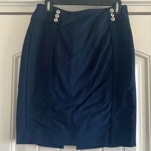White House black market navy blue pencil skirt size size 4